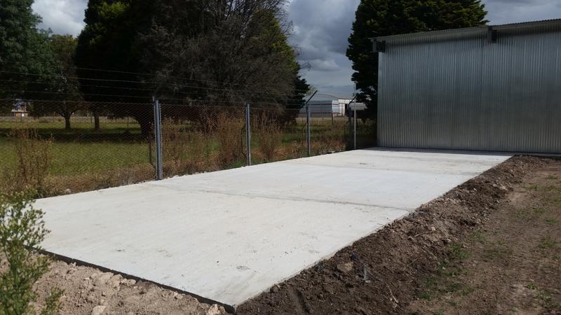 Platea de hormigón armado · Estación reguladora de gas